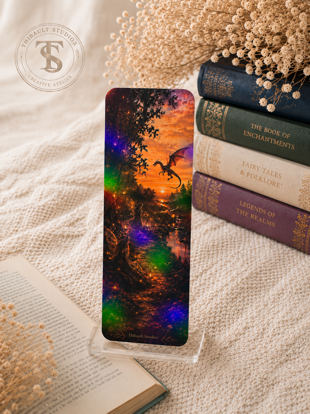 Fairies and Dragons Fantasy Bookmark