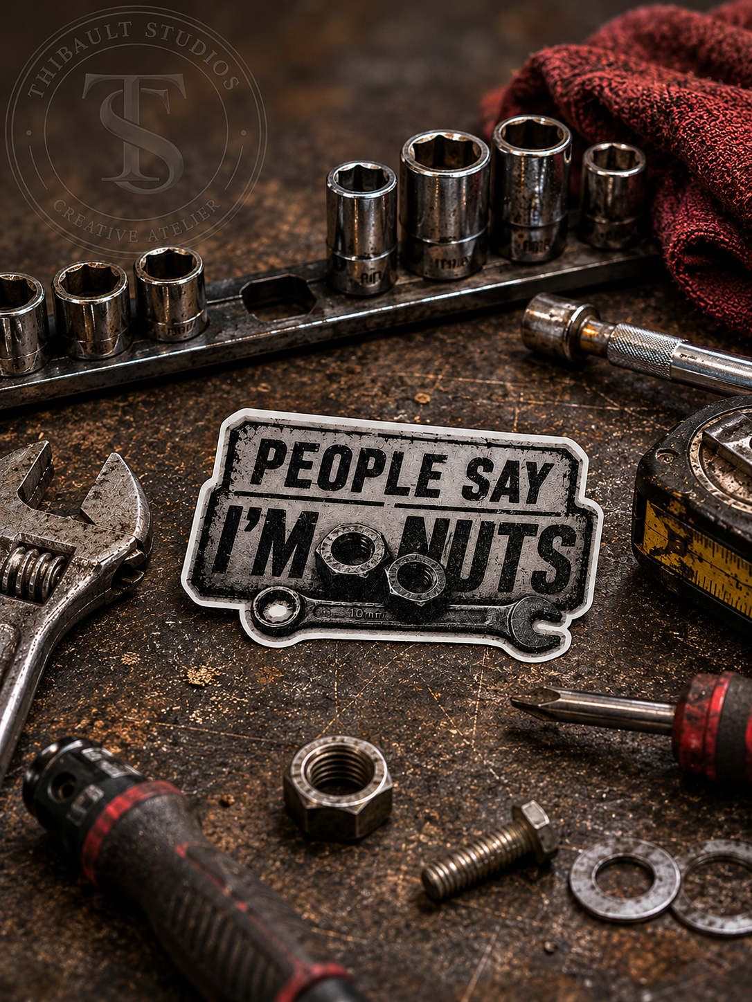 People Say I'm Nuts Vinyl Sticker