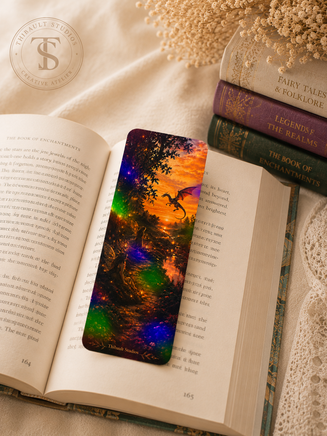 Fairies and Dragons Fantasy Bookmark