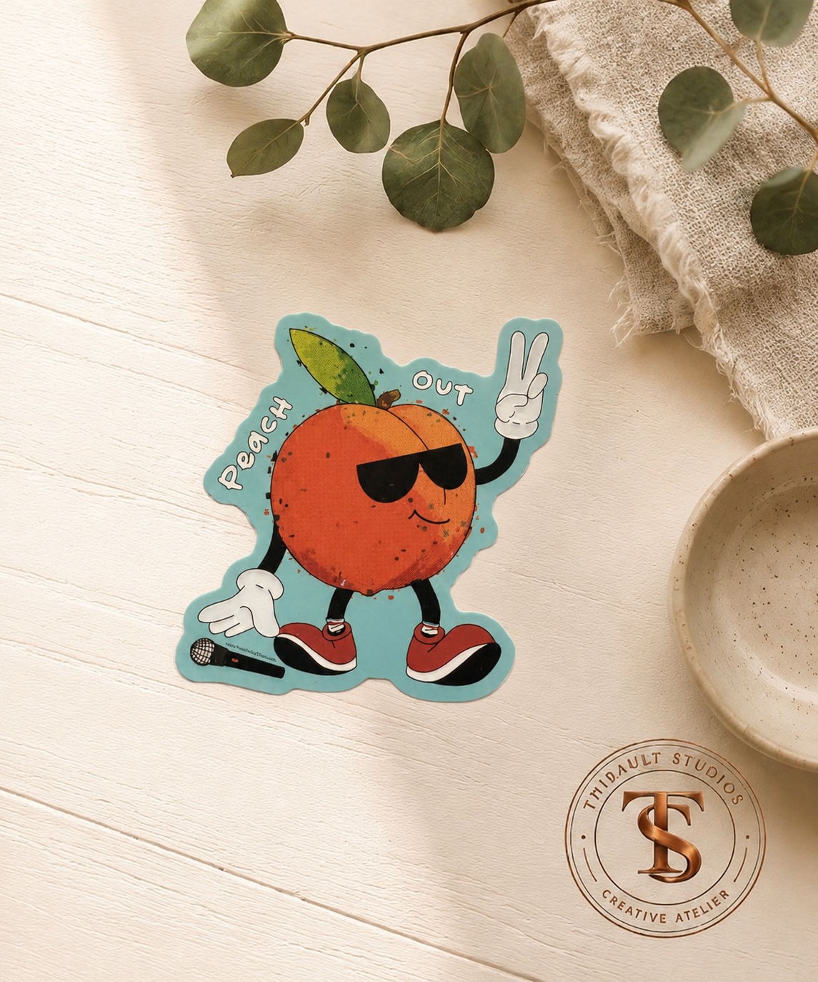 Peach Out Vinyl Sticker