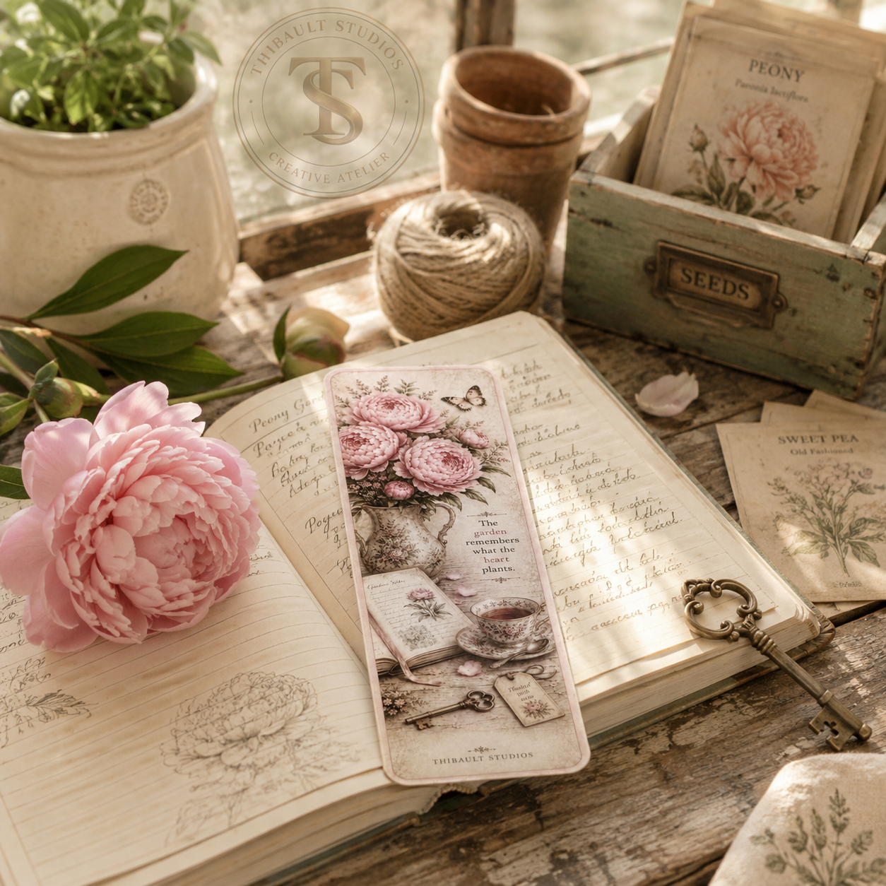 Peony Garden Collection No. 01 Bookmark