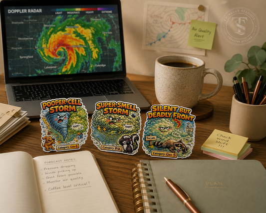 Stinking Storms Vinyl Sticker Collection