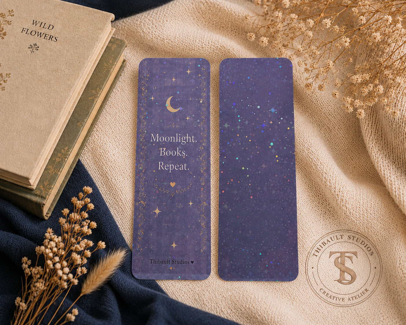 Moonlight. Books. Repeat. Bookmark