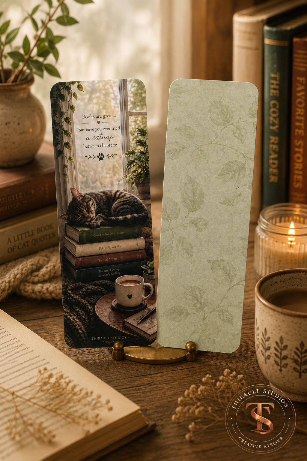 Books Are Great Cat Bookmark