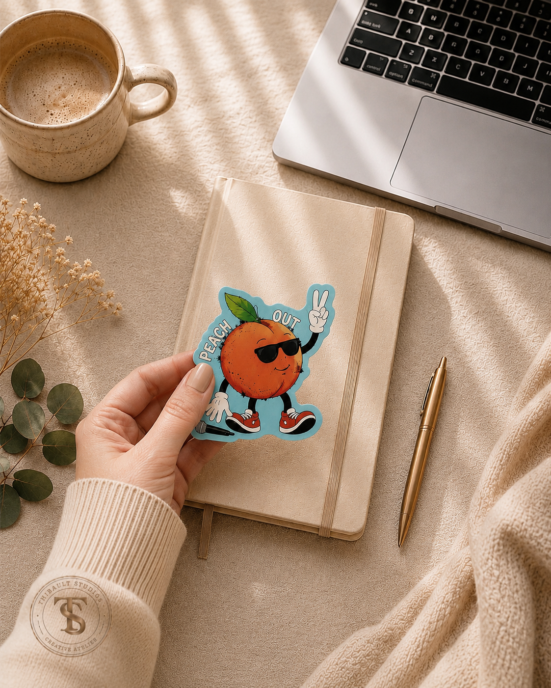 Peach Out Vinyl Sticker