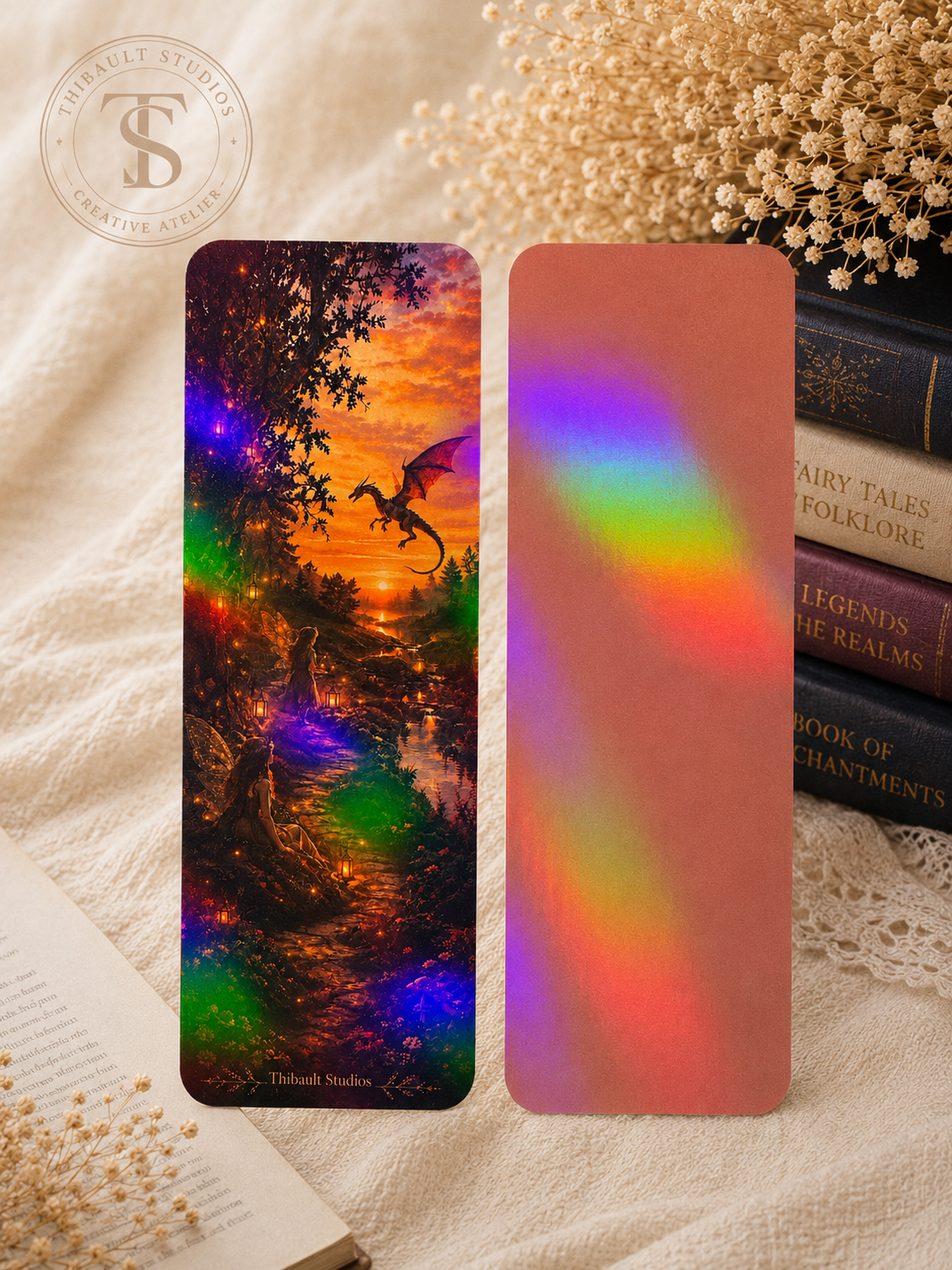 Fairies and Dragons Fantasy Bookmark