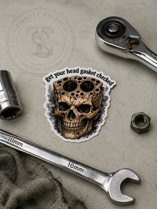 Get Your Head Gasket Checked Vinyl Sticker