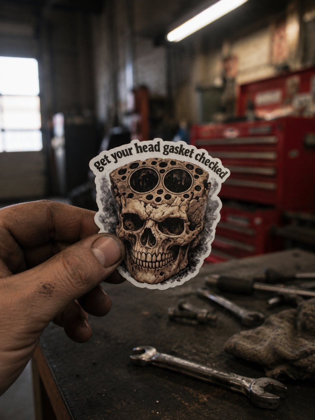 Get Your Head Gasket Checked Vinyl Sticker