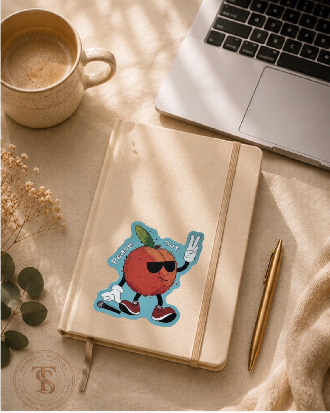 Peach Out Vinyl Sticker