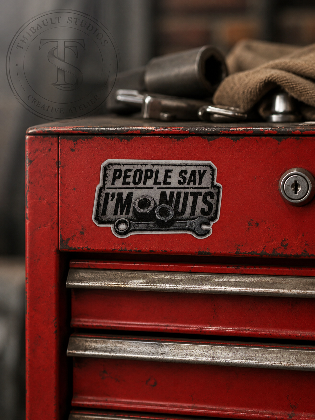 People Say I'm Nuts Vinyl Sticker