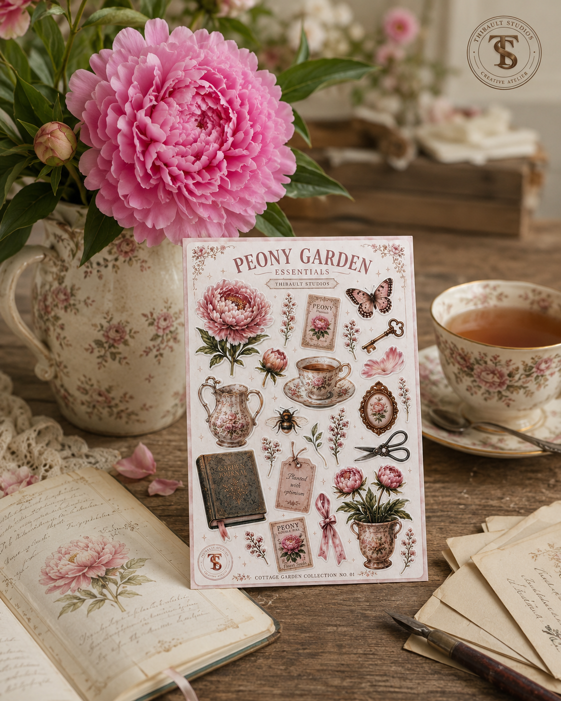Peony Garden Collection No. 1 Sticker Sheet