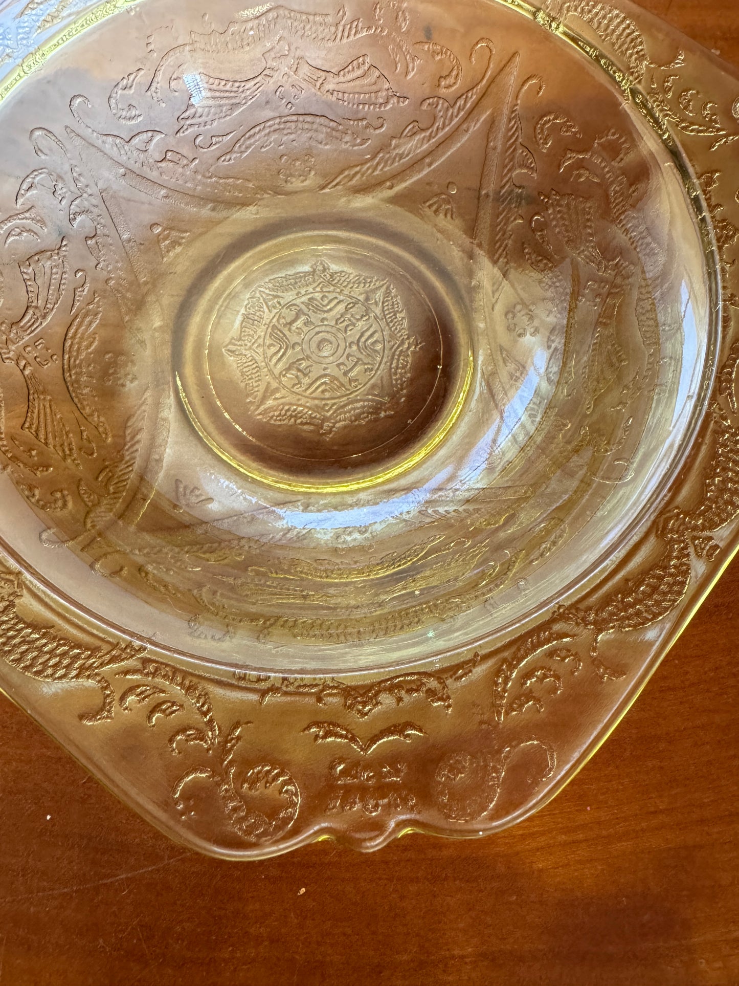 Vintage Pressed Glass Bowls, Early 20th Century, Set of 8